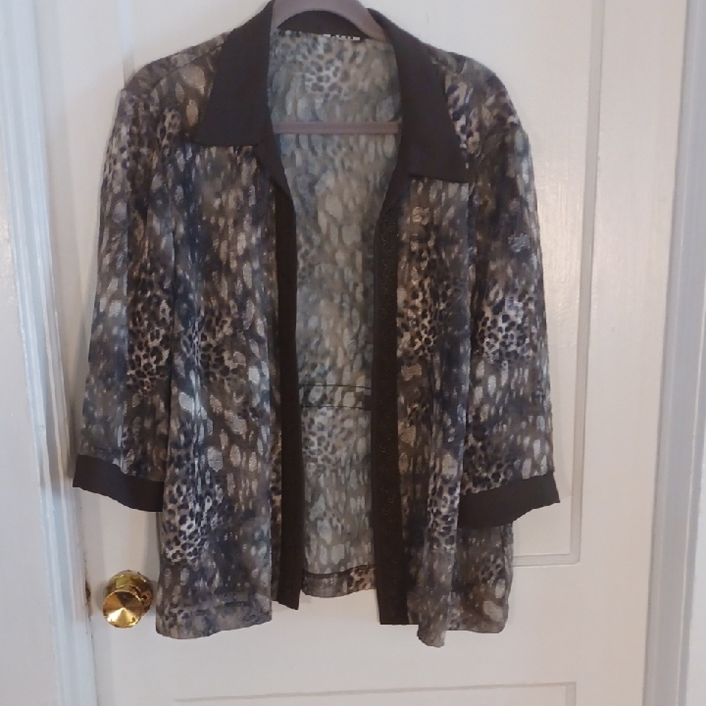 R & M Richards Olive Green Pantsuit Size 22WP 3 Pc. Set - Picture 6 of 6